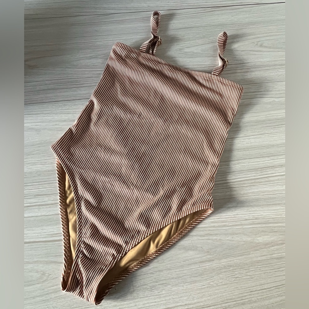 Mollusk Ribbed Natural One Piece Swimsuit
